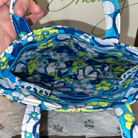 Vera Bradley Blue and Green Floral Tote - Picture 3 of 6